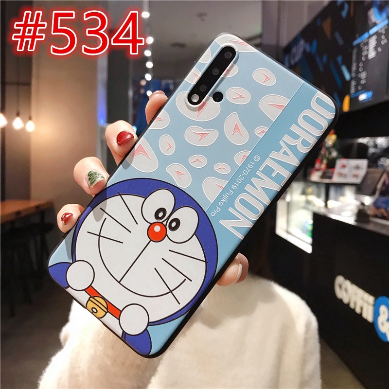 Ốp điện thoại TPU mềm Doraemon cho Realme C11 C1 C2 6i 5i 5s 5 Pro OPPO A53 A1K A3s A5s A52 A92 A31 A91 2020 F9 F11 F5 Pro