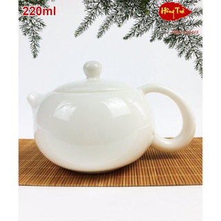 Ấm sứ tây thi bạch định 220ml