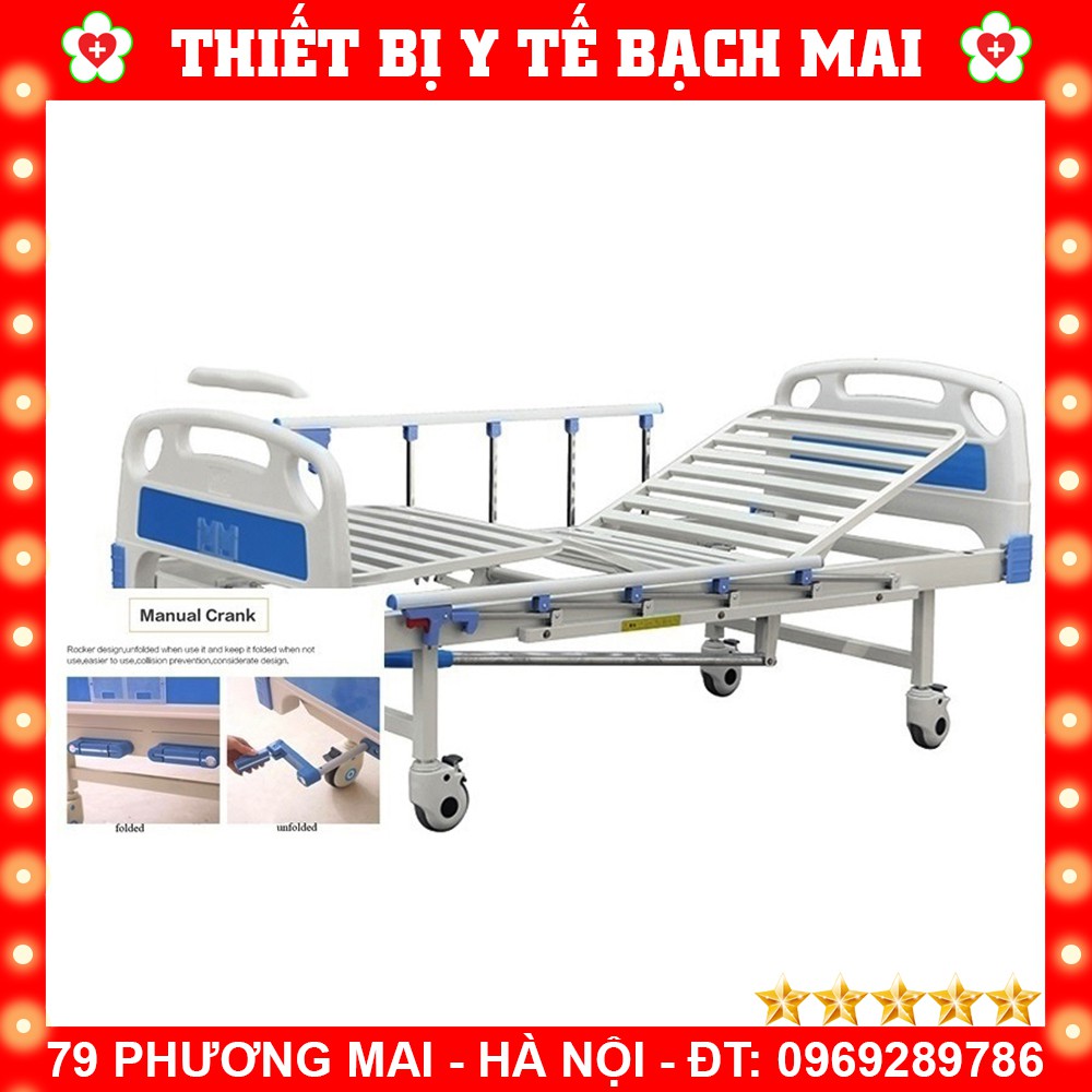 Giường Bệnh Nhân 2 Tay Quay Nhập Khẩu Lucass GB-2A