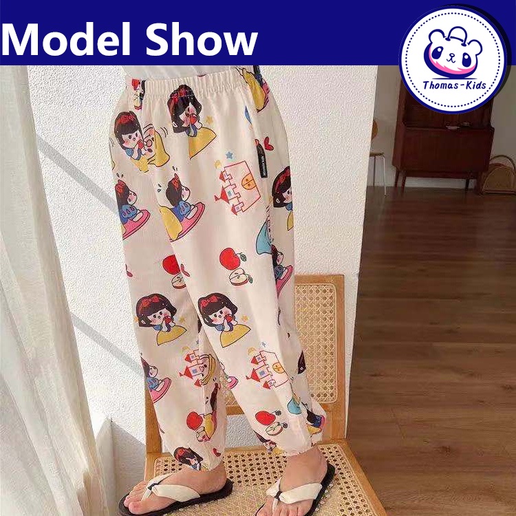 Quần Ngủ Dài Dáng Rộng In Họa Tiết Anpanman Dễ Thương Thời Trang Mùa Hè Cho Bé Trai 2-8 Tuổi