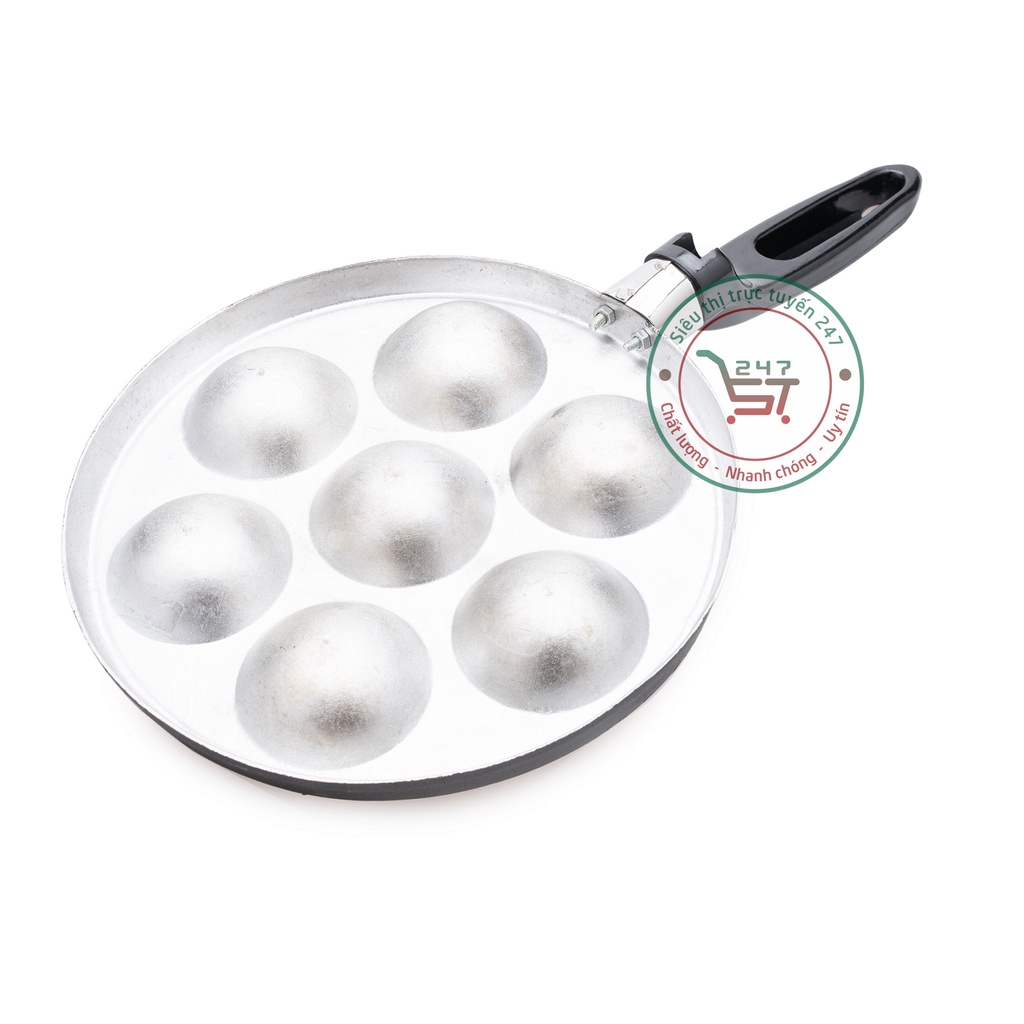 Khuôn đổ bánh khọt bánh căn chống dính 7 lỗ có tay cầm Huỳnh Anh