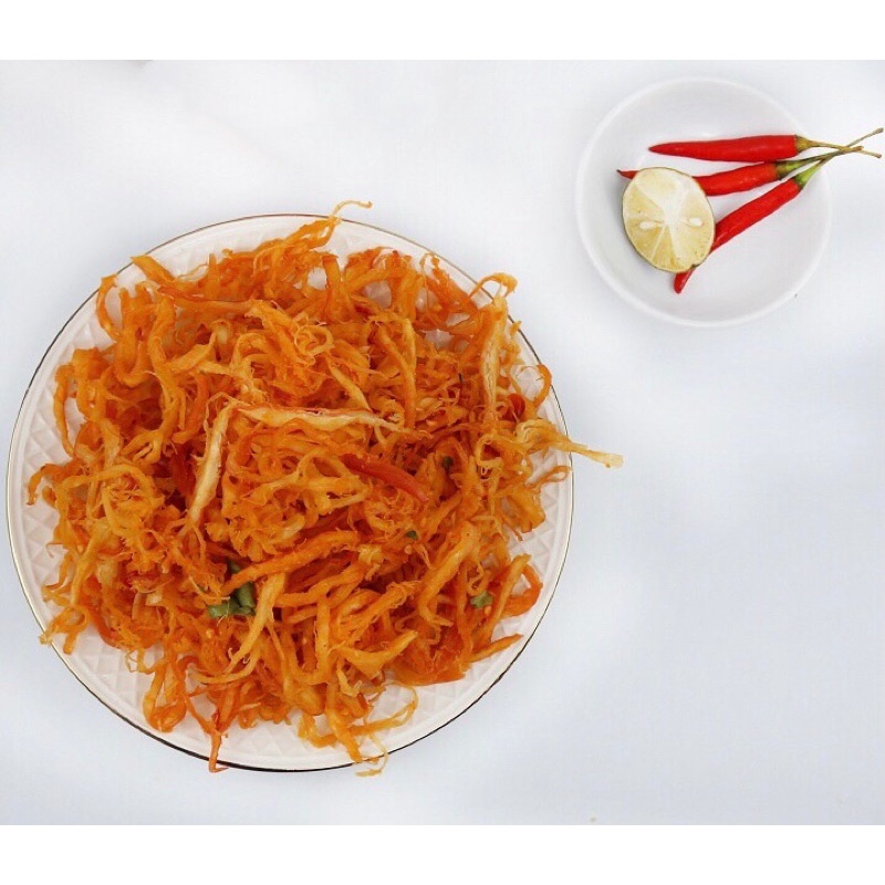 Mực sốt Tomyum 250gr đồ ăn vặt HabeFood siêu ngon | BigBuy360 - bigbuy360.vn