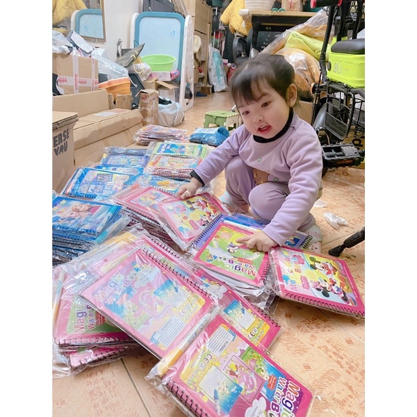 Set 5 quyển sách Tranh Tô Màu Nước Ma Thuật Không Giới Hạn Bút Tô Màu Không Bao Giờ Hết Mực,Đồ Chơi Giáo Dục Cho Bé