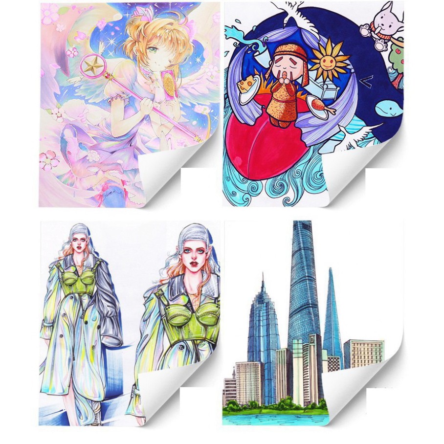 [Bb123]  Bút vẽ, bút màu Marker TouchCool Túi Vải Bộ 30/60/80 màu, vẽ anime,chân dung,phong cảnh LL854