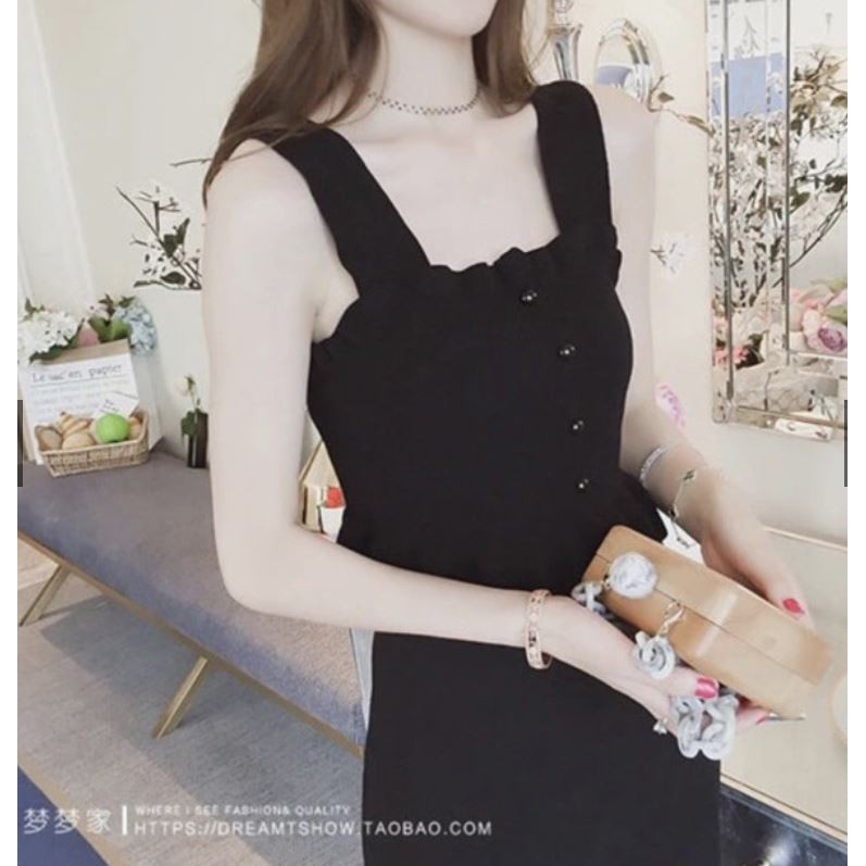 Áo Len 2 Dây Bản To Xếp Bèo | BigBuy360 - bigbuy360.vn