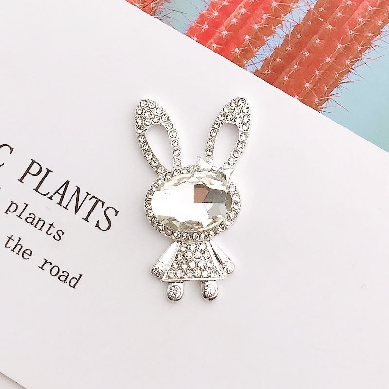 1 Giày Sandal Đế Xuồng Đính Đá Kim Cương Hình Thỏ Thời Trang Cho Nữ