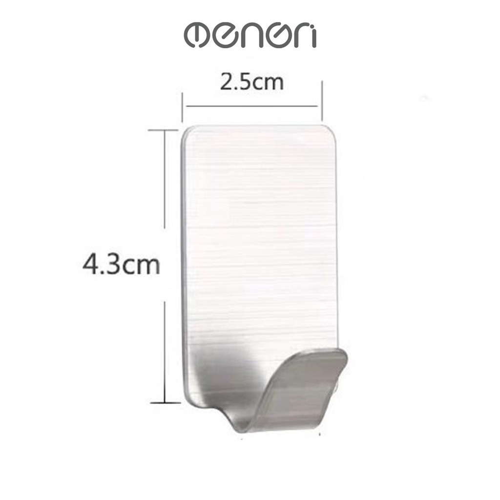 Móc dán tường nhà bếp Inox 304 siêu dính - Móc treo đa năng sử dụng keo 3M siêu rẻ - M08 - KitchenDecor