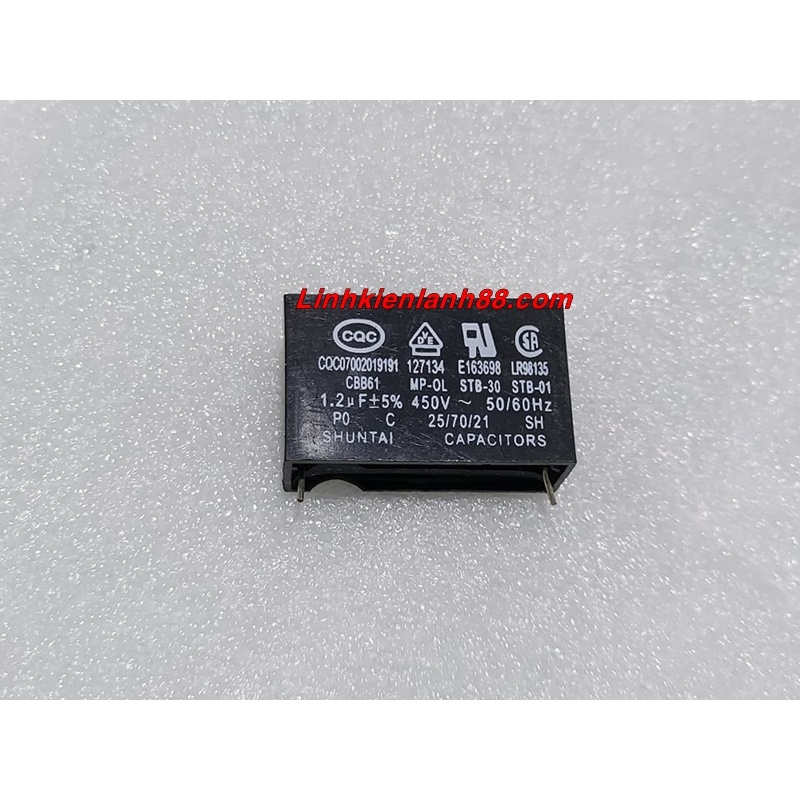 (2 cái) Tụ Quạt Điều Hòa 1.2uf 450v Chân Kim Mới, Chính Hãng