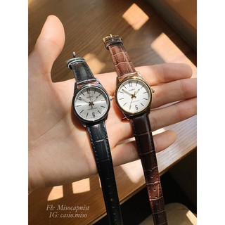 [ Hàng Auth - Ảnh Thật ] Đồng hồ nữ dây da PU mặt tròn cổ điển hàng chính hãng Casio LTP-V005L