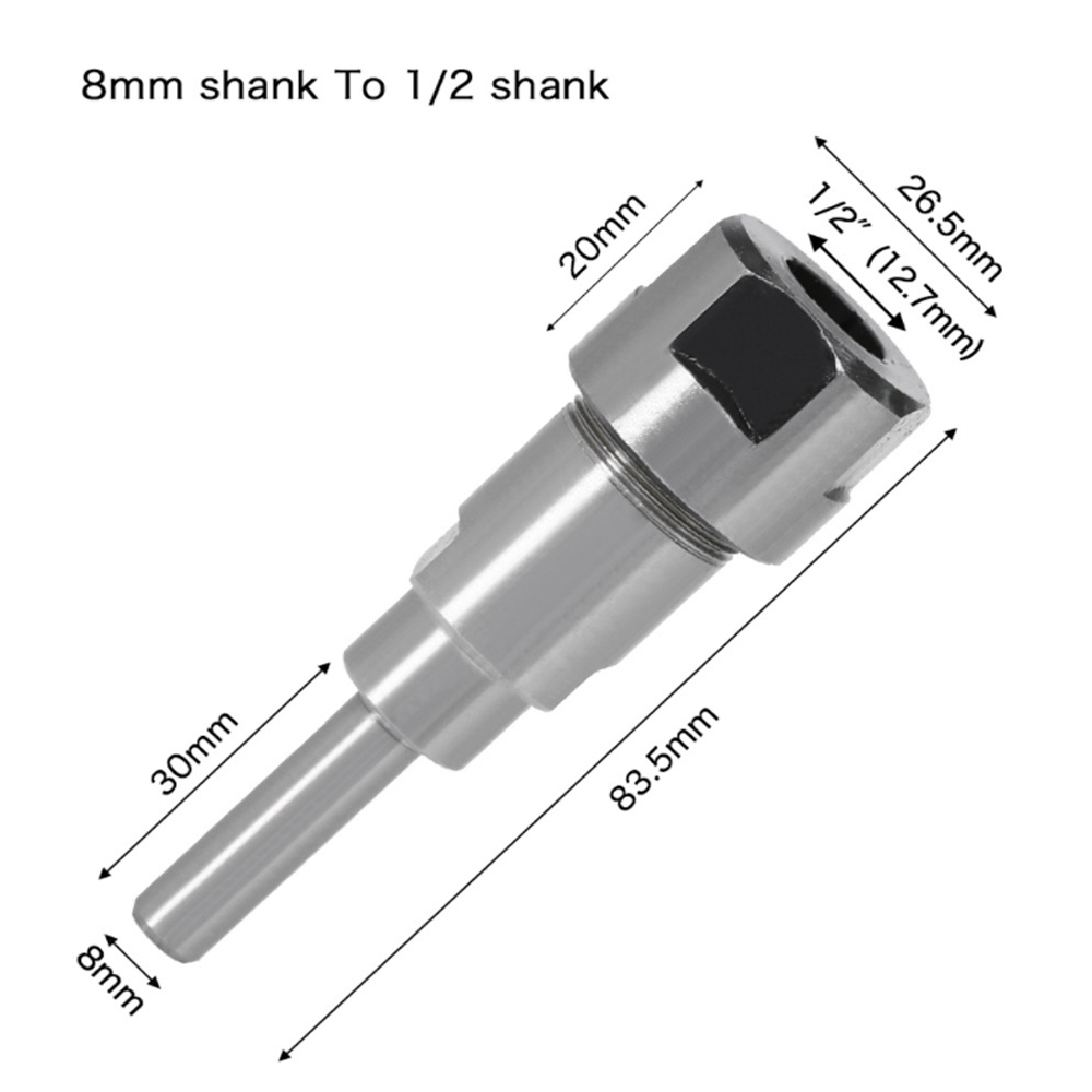 1 Thanh Nối Dài 1 / 4 "8mm 12mm 1 / 2" Trục 6mm Cho Máy Phay Gỗ