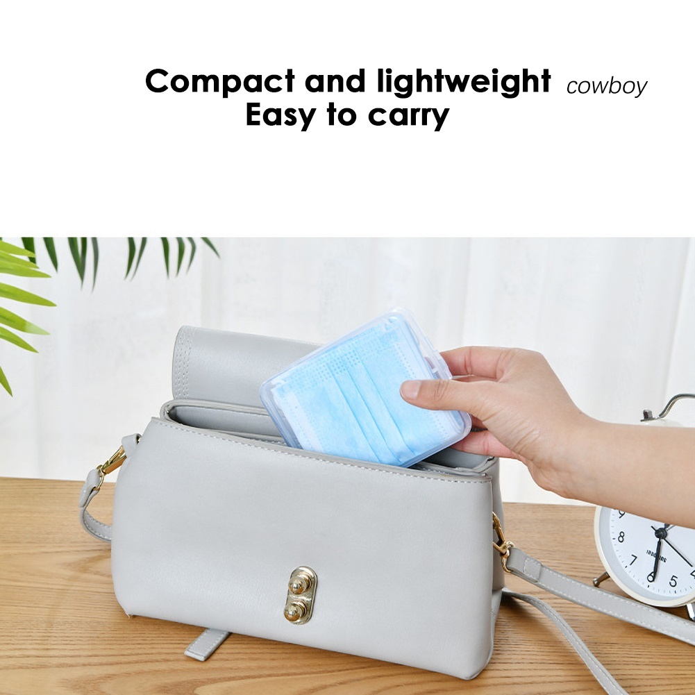Hộp Đựng Khẩu Trang Chất Liệu PP Trong Suốt Chống Bụi Nhỏ Gọn Tiện Lợi | BigBuy360 - bigbuy360.vn