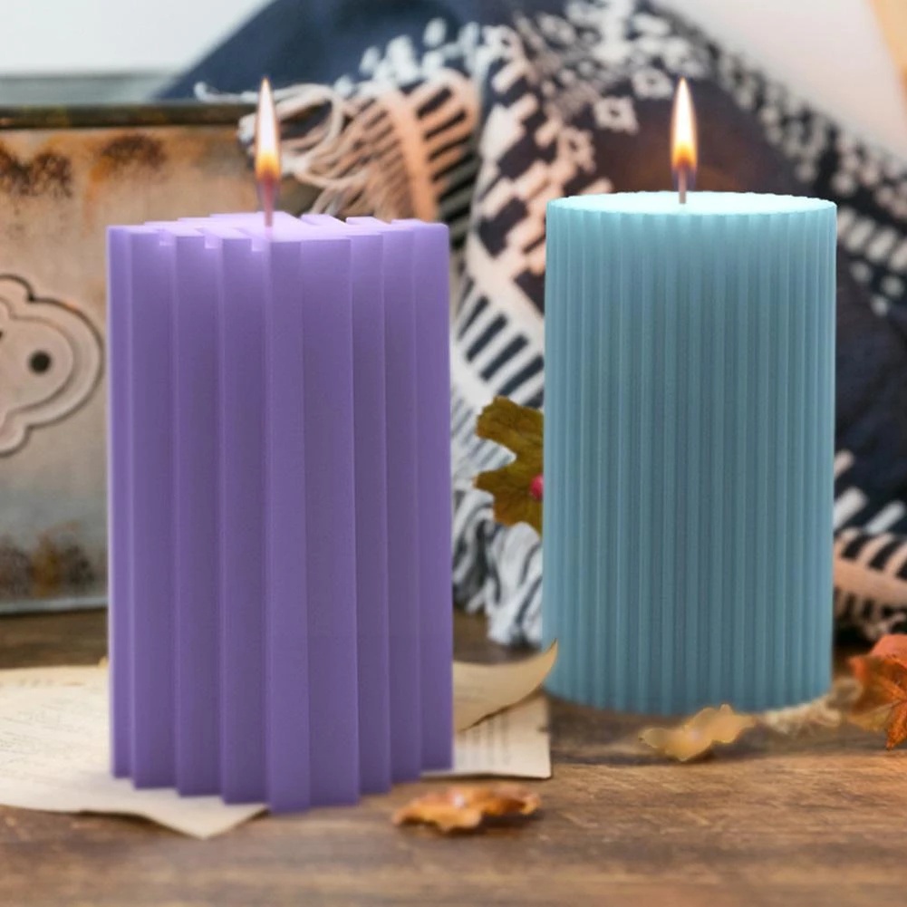 Khuôn Silicone Làm Nến Thơm Hình Trụ DIY