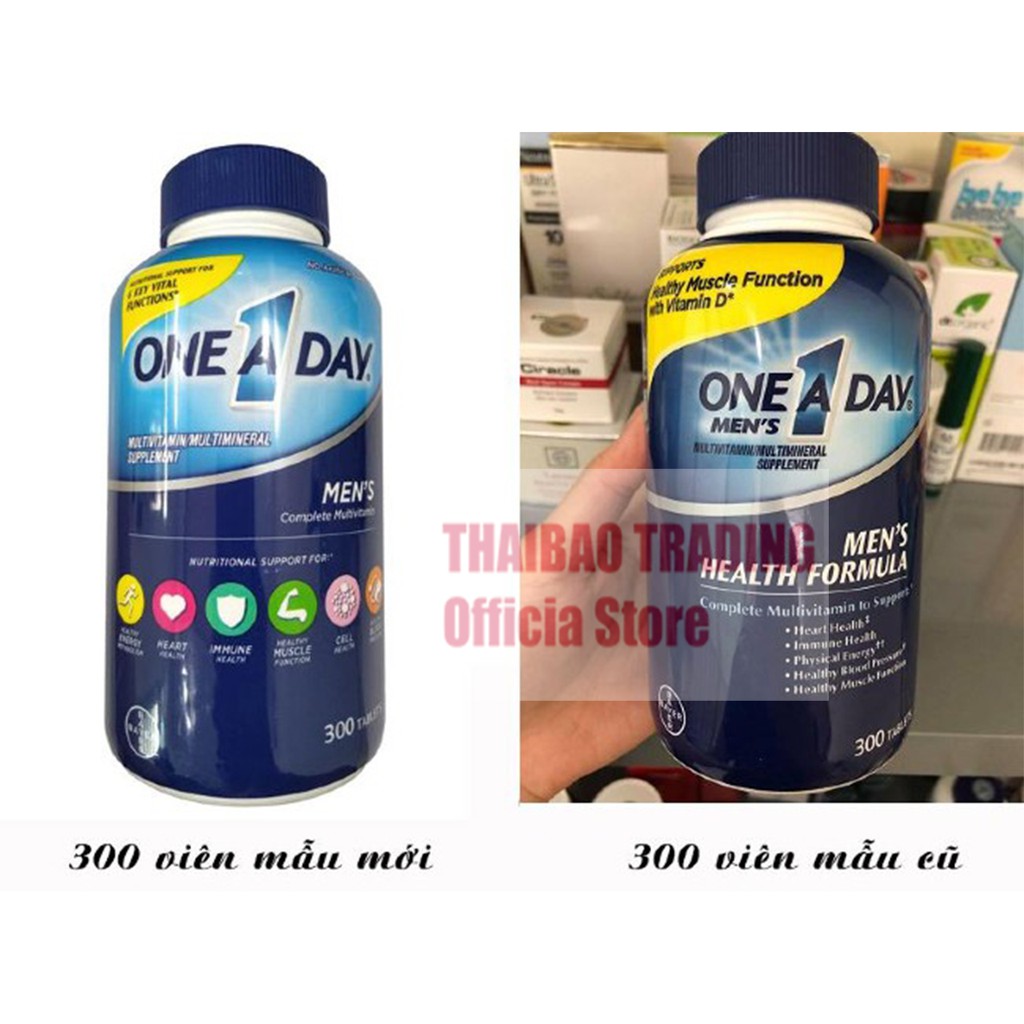[MẪU MỚI] VIÊN UỐNG VITAMIN TỔNG HỢP ONE A DAY FOR MEN'S 300 viên BAYER | Thế Giới Skin Care