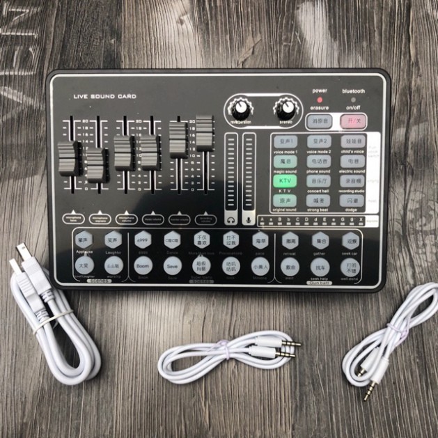 Mic AT350 và sound card h9 dây live stream MA2 chân kẹp màng loc- bộ livestream sound card h9 có bluetooth autu-tune. ♥