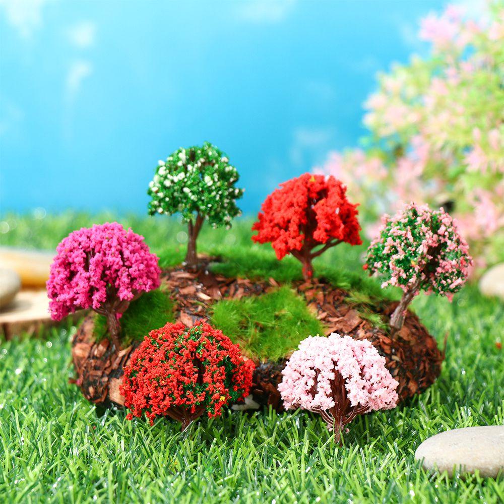Set 10 / 20 / 30 Mô Hình Cây Hoa 3 / 4 / 5 / 6 / 8 / 10cm Trang Trí Tiểu Cảnh