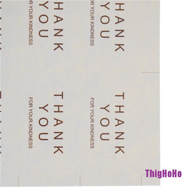 Set 10 Tờ 80 / 10 Tờ Nhãn Dán In Chữ Thank You For Your Kindness Dùng Trang Trí Hộp Quà Tặng