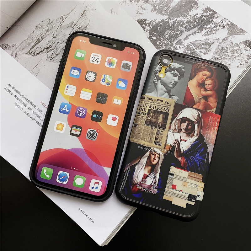 Ốp điện thoại mềm phong cách retro cho iPhone 11 Pro MAX i7 i8 plus XR XS MAX SE 2020 | BigBuy360 - bigbuy360.vn