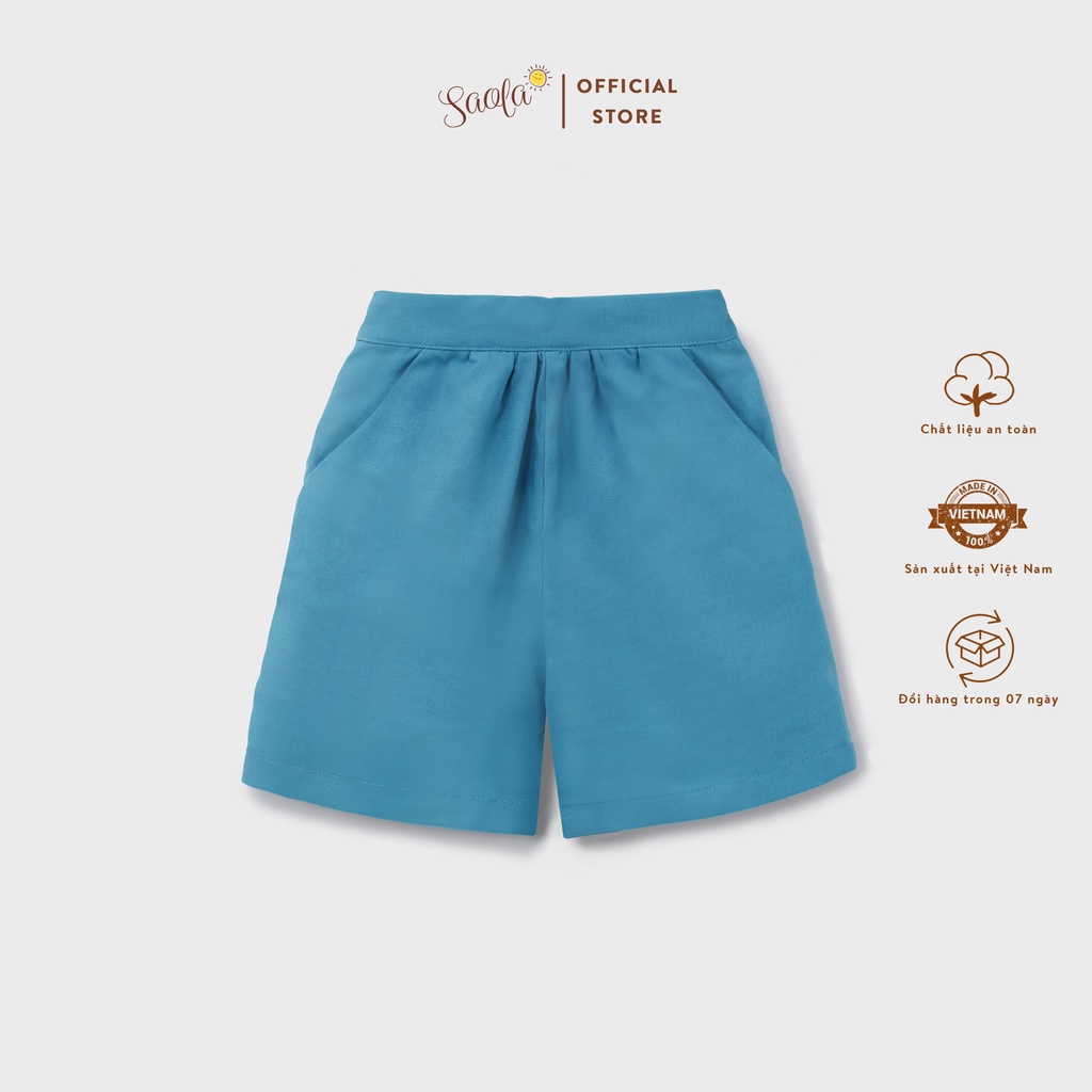 Quần Short Ống Suông Cạp Chun Phong Cách Hàn Quốc Cho Bé - SILAS PANTS - PAL004 - SAOLA KIDS CLOTHING