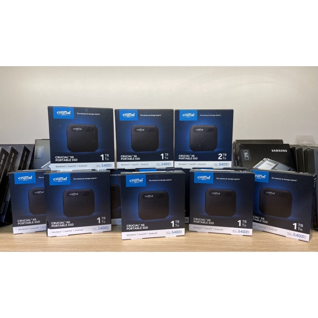 Ổ cứng di động SSD Crucial X6 500GB - 1TB - 2TB Bảo hành 36 tháng