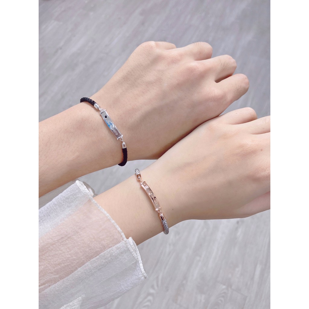 Lắc Tay Đôi Bạc Blue Peach Te Quiero LTD020
