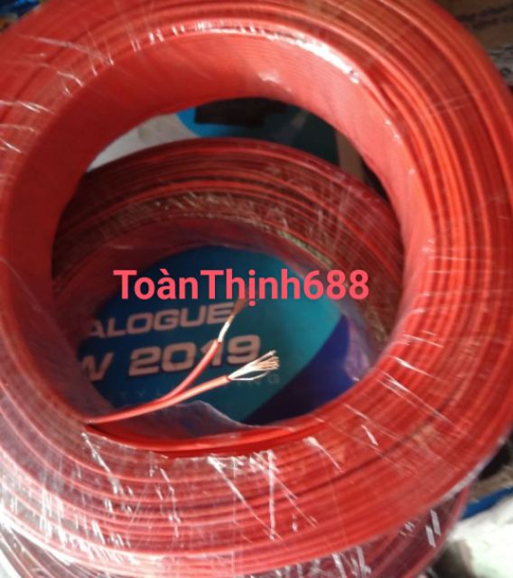 Dây điện đôi đỏ đen 2x15T Vĩnh Thịnh 50 mét dây đôi mềm