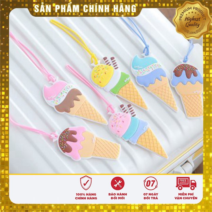 Name tag gắn vali du lịch hình Ice Cream xinh xắn