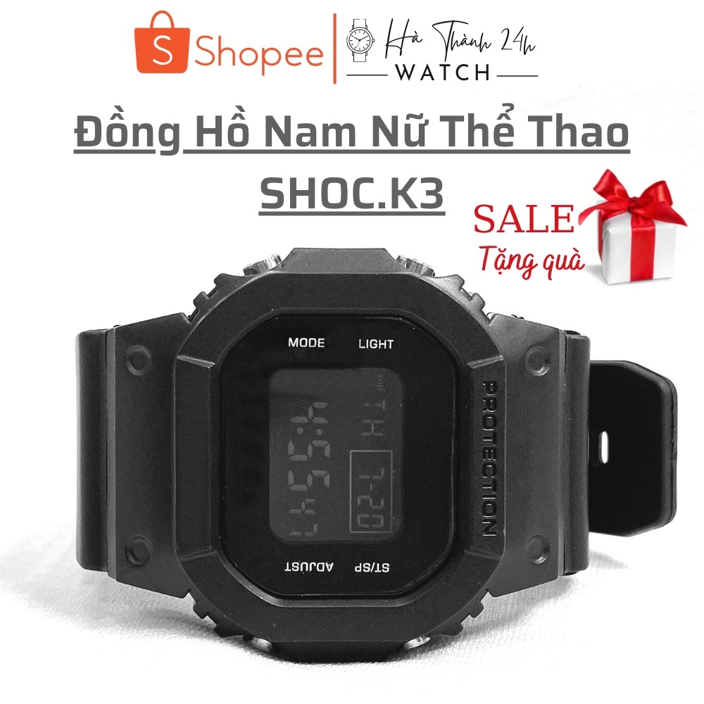 Đồng hồ nam nữ thể thao SHOC.K3 ,kiểu dáng năng động trẻ trung chống nước
