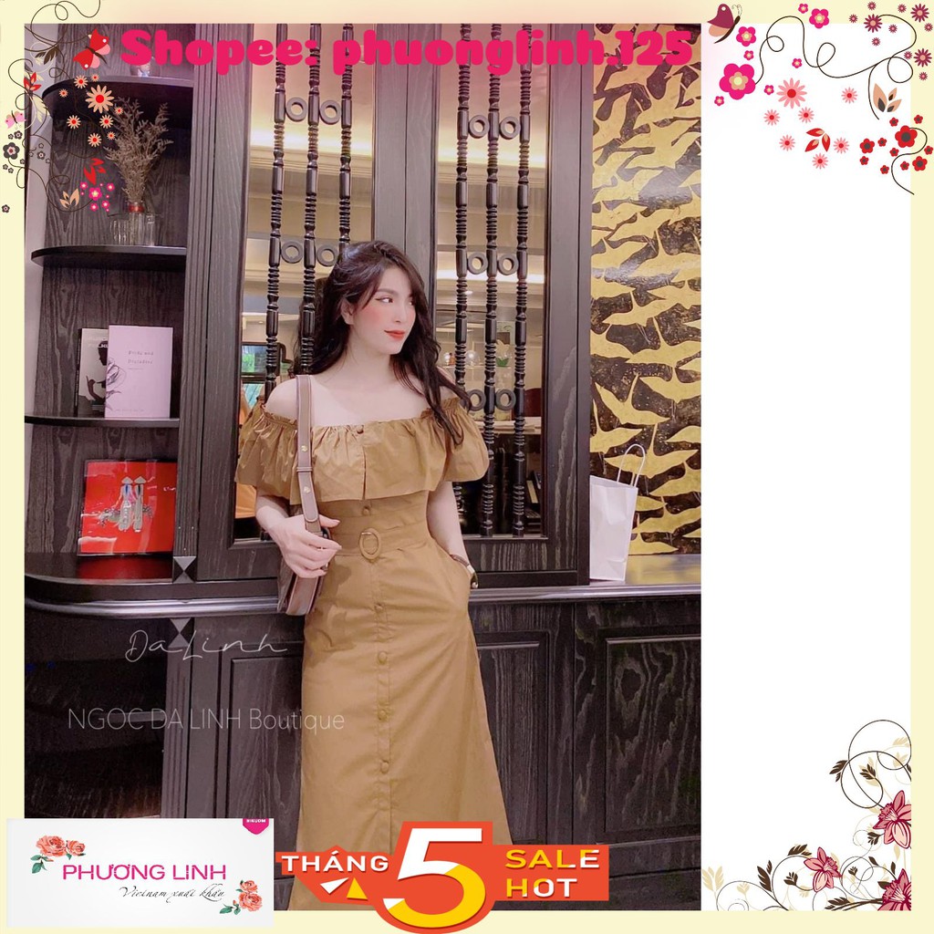 VÁY THÔ BÈO VAI CÚC BỌC ĐAI EO CHO NỮ 3 MÀU | BigBuy360 - bigbuy360.vn