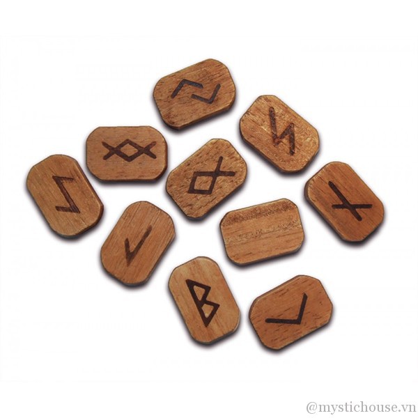 Bộ Cổ Tự Tiên Tri Runes Gỗ Wooden Premium (Mystic House Tarot Shop)