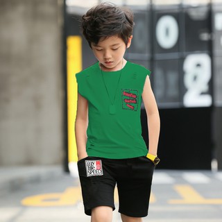 Đồ bộ cho bé trai, sát nách, thun cotton thoải mái vận động - Quần áo trẻ em - Socnaukids.