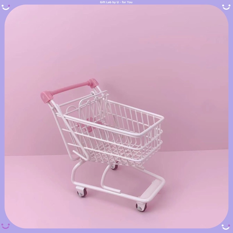 Xe đẩy mini decor, đựng đồ dễ thương