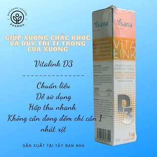 Vitamin D3 - Vitalink D3 - Dạng Xịt Phun Sương - Dễ Sử Dụng -Tăng Cường Hấp Thu Canxi Tối Đa
