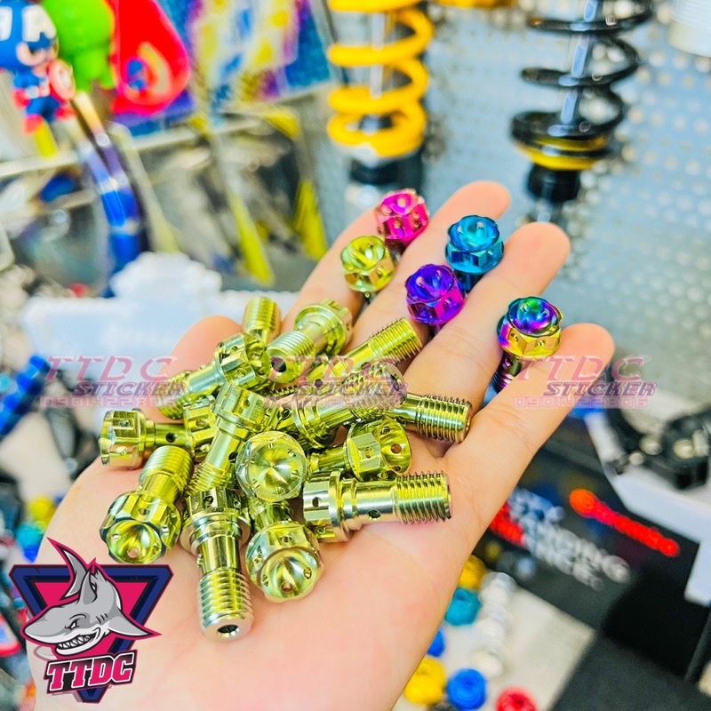 Ốc Titanium Gr5 gắn heo dầu Nissin / Brembo ✌🇹🇭✌