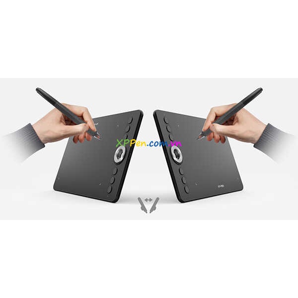 Bảng vẽ đồ họa XP-Pen Deco 02, 10 inch 8192 Lực nhấn, vòng xoay Dial bạc, chính hãng