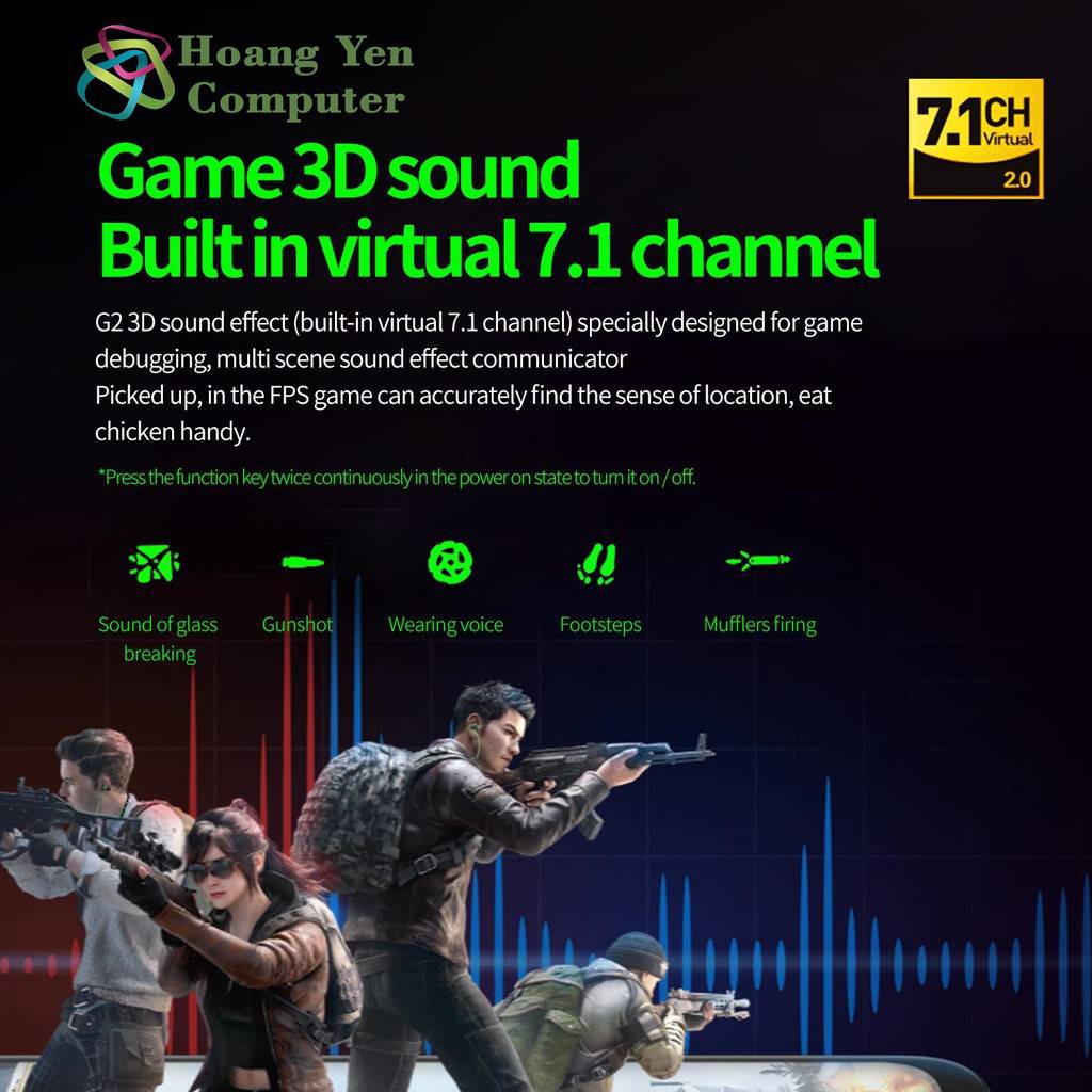 Tai Nghe Bluetooth Gaming Plextone G2 (Có Đèn Led, Độ Trễ Thấp 65ms) - BH 3 Tháng 1 Đổi 1