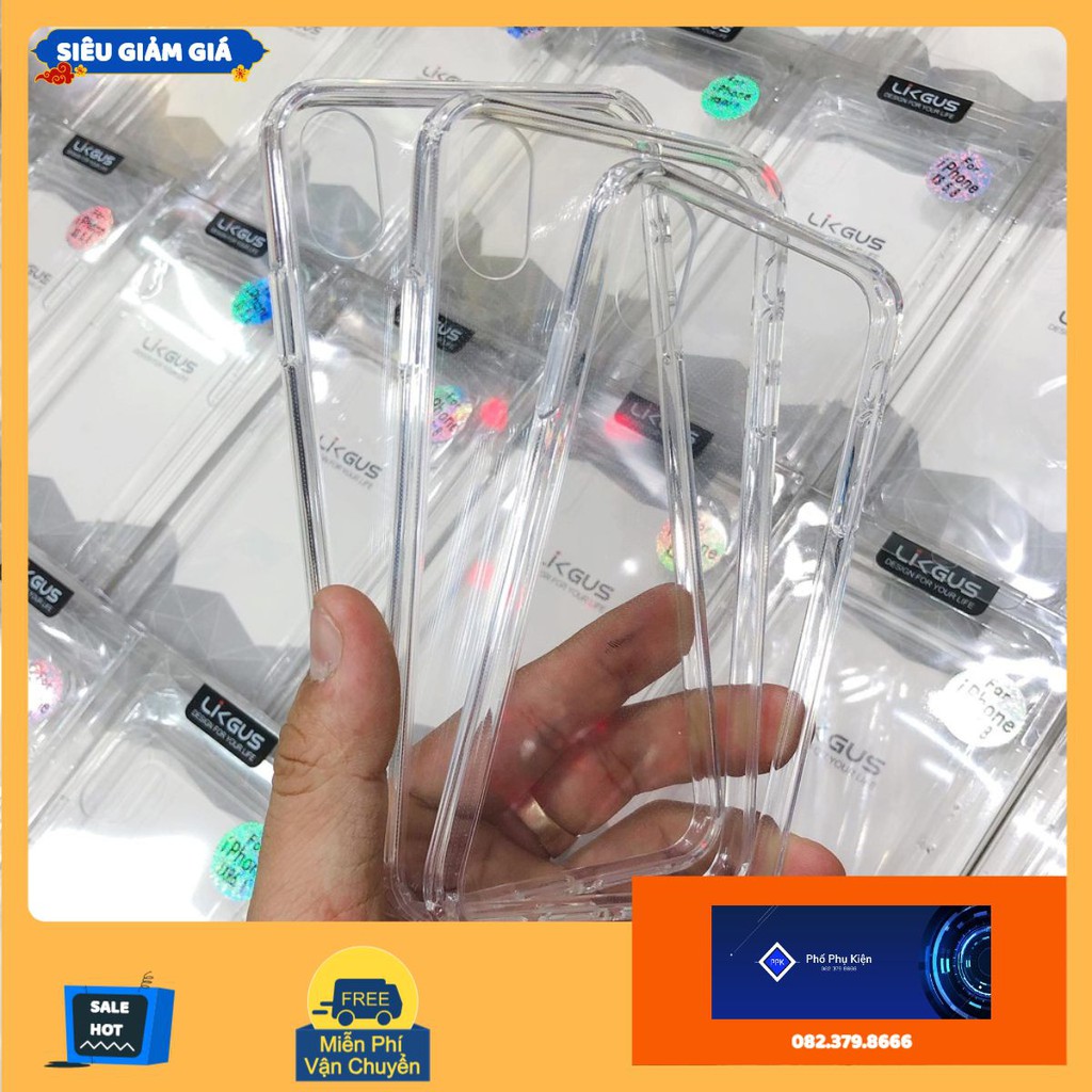Ốp Lưng Likgus Viền Dẻo Lưng Cứng Cho iPhone 14 Pro max 13 pro max 7 8 plus x xs max 12 pro max 11 pro max xr