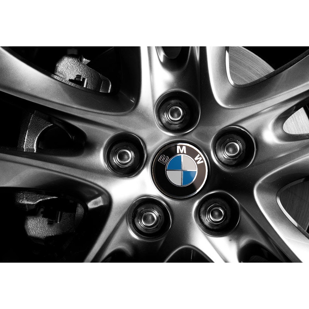 Bộ 4 miếng dán trục bánh xe 56mm dành cho BMW M