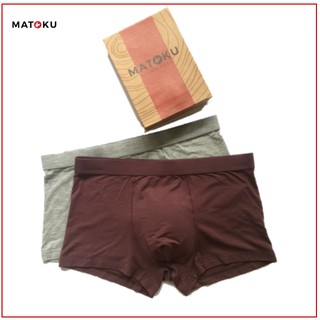 Combo 2 quần lót nam/ sịp boxer vải tre, vải gỗ sồi (Bamboo, modal) MATOKU màu ngẫu nhiên