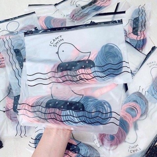 SET 100 DÂY BUỘC TÓC CÓ TÚI ZIP