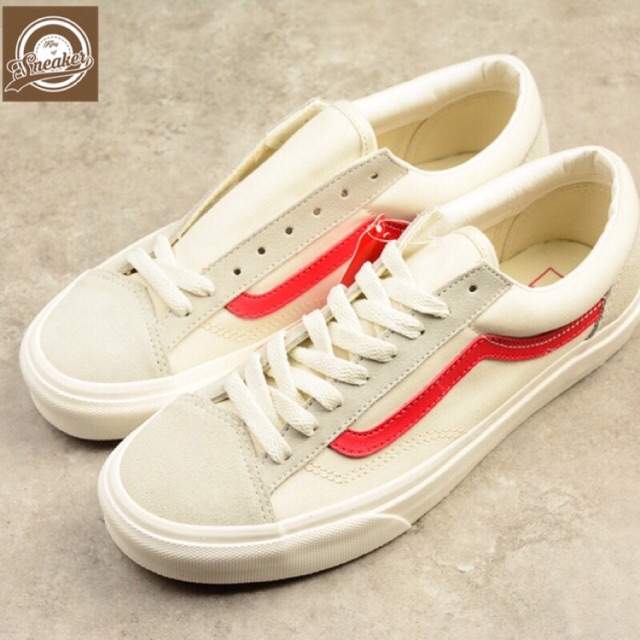Giầy sneaker VANS STYLE old skool trắng vạch đỏ thể thao đi chơi, dạo phố nam nữ ! 2020 Tốt Nhất