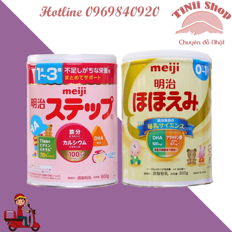 Sữa Meiji nội địa Nhật số 0-1 và số 1-3 (800gr) giúp tăng cường hệ miễn dịch cho bé - Shop TiNii