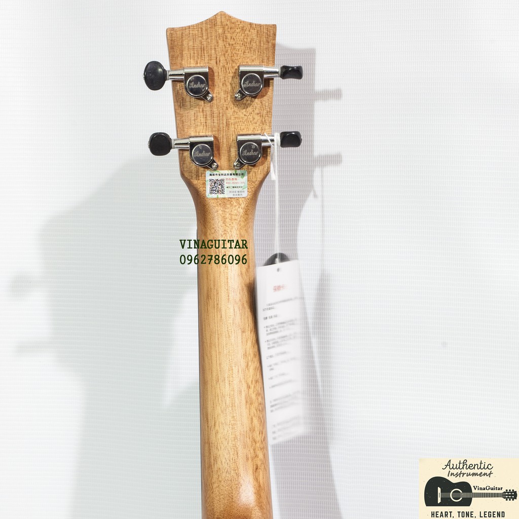 Đàn Ukulele Concert Gỗ Andrew S71 Viền Bông Lúa Chính Hãng chính hãng