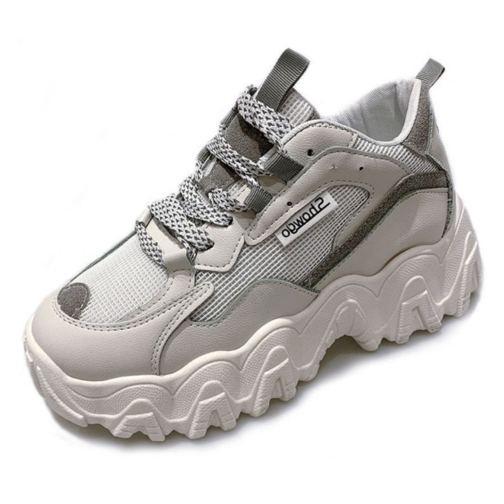 Giày sneaker nữ MS010 (trắng xám)