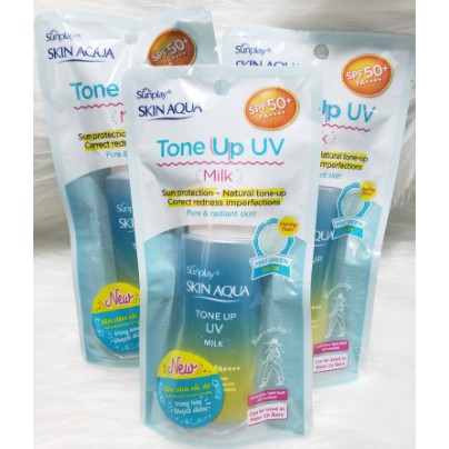 Sữa chống nắng hiệu chỉnh sắc da Sunplay Skin Aqua Tone Up UV Milk Mint Green 50g