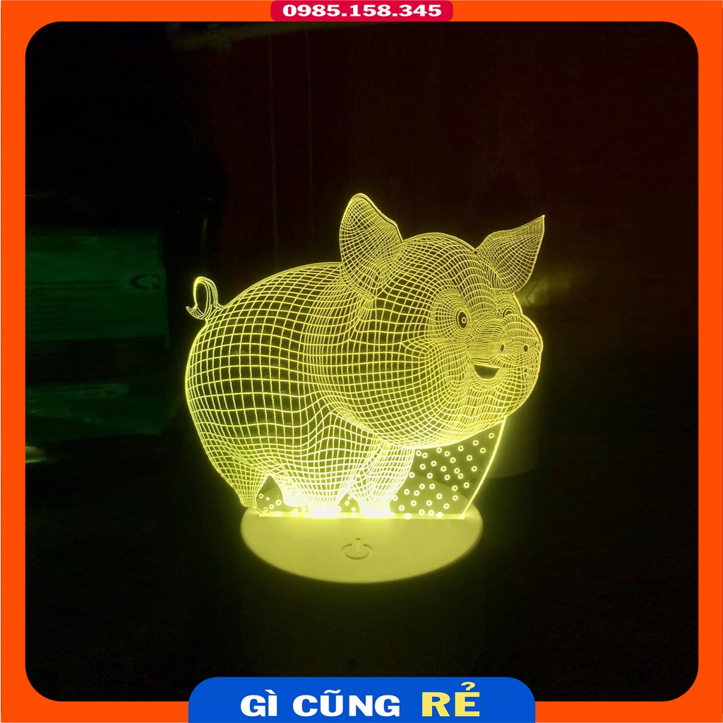 Đèn ngủ 3D LED hình con vật- Món quà tặng độc đáo, dễ thương