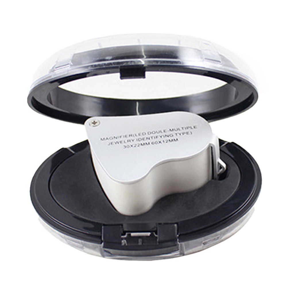 Kính lúp mini độ phóng đại 30X 60X có đèn LED dùng để soi trang sức