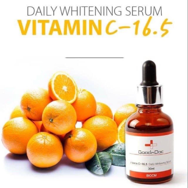 [HÀNG CHÍNH HÃNG] Serum dưỡng trắng sáng da, lão hóa da GOODNDOC VITAMIN C 16.5 DAILY WHITENING 30ML