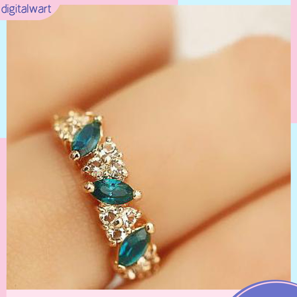 Nhẫn đính đá ngọc lục bảo thời trang cổ điển sang trọng cho nữ