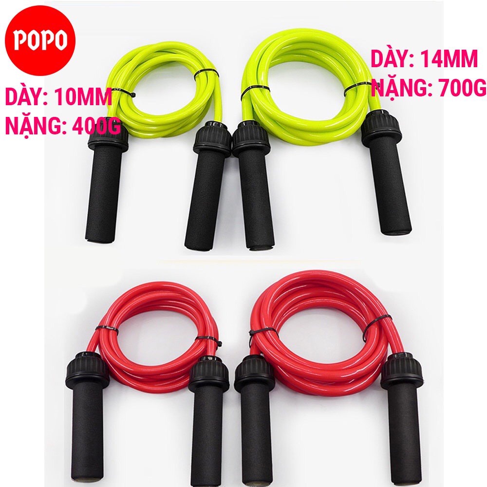 Dây nhảy thể lực cao cấp, có trọng lượng 400g/700g, dây nhảy giảm cân tại nhà dài 2.8m chất liệu PVC SPORTY