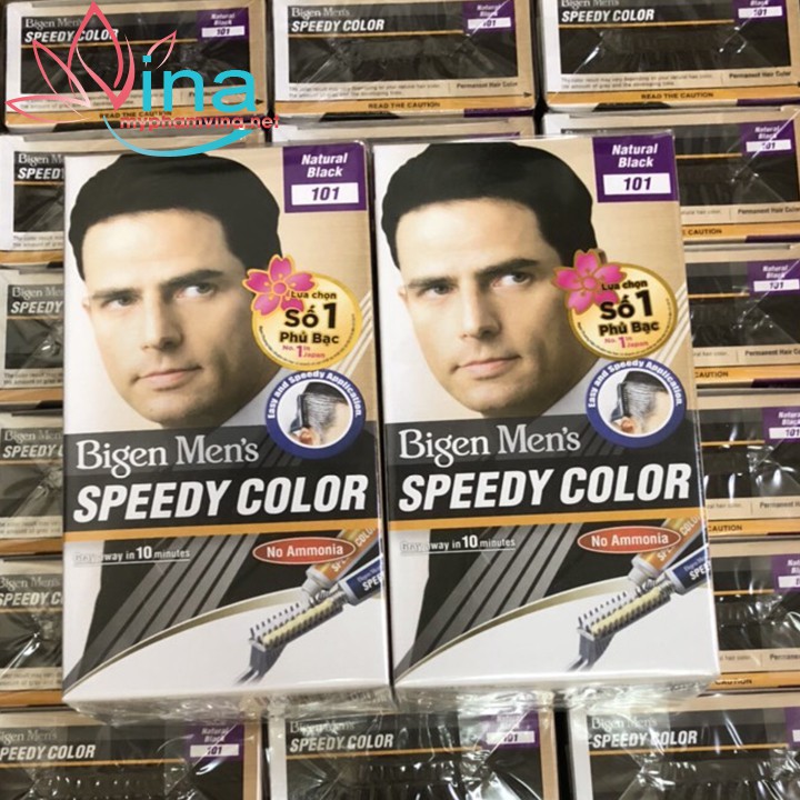 Thuốc Nhuộm Tóc phủ bạc MÀU ĐEN dạng kem Cho Nam Giới Bigen Men’s Speedy Color (số 101) | BigBuy360 - bigbuy360.vn